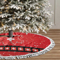 Personalized Swiss Christmas - Designed in Santa Suit Tree Skirt - Wonder Print Shop