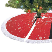 Personalized Swiss Christmas - Designed in Santa Suit Tree Skirt - Wonder Print Shop