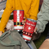 Personalized Swiss Christmas - Designed in Santa Suit Tumbler Cup - Wonder Print Shop