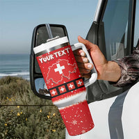 Personalized Swiss Christmas - Designed in Santa Suit Tumbler With Handle - Wonder Print Shop