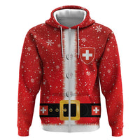 Personalized Swiss Christmas - Designed in Santa Suit Zip Hoodie - Wonder Print Shop