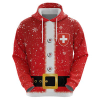 Personalized Swiss Christmas - Designed in Santa Suit Zip Hoodie - Wonder Print Shop