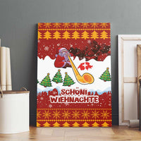 Swiss Santa Plays The Alphorn Christmas Canvas Wall Art The Matterhorn with Christmas Elements - Wonder Print Shop