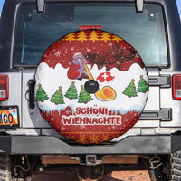 Swiss Santa Plays The Alphorn Christmas Spare Tire Cover The Matterhorn with Christmas Elements - Wonder Print Shop
