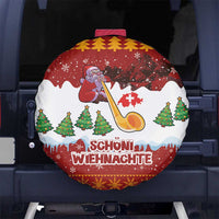 Swiss Santa Plays The Alphorn Christmas Spare Tire Cover The Matterhorn with Christmas Elements - Wonder Print Shop