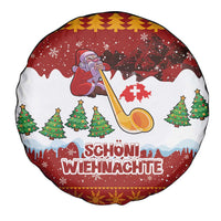 Swiss Santa Plays The Alphorn Christmas Spare Tire Cover The Matterhorn with Christmas Elements - Wonder Print Shop