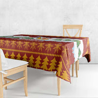Swiss Santa Plays The Alphorn Christmas Tablecloth The Matterhorn with Christmas Elements - Wonder Print Shop
