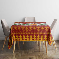 Swiss Santa Plays The Alphorn Christmas Tablecloth The Matterhorn with Christmas Elements - Wonder Print Shop