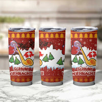 Swiss Santa Plays The Alphorn Christmas Tumbler Cup The Matterhorn with Christmas Elements - Wonder Print Shop