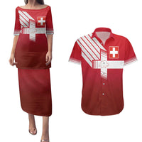 Custom Swiss Football Jersey for The Champions Couples Matching Puletasi and Hawaiian Shirt LT03