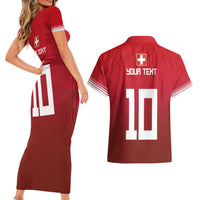Custom Swiss Football Jersey for The Champions Couples Matching Short Sleeve Bodycon Dress and Hawaiian Shirt LT03