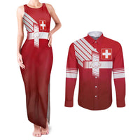 Custom Swiss Football Jersey for The Champions Couples Matching Tank Maxi Dress and Long Sleeve Button Shirt LT03