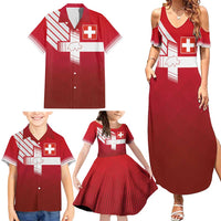 Custom Swiss Football Jersey for The Champions Family Matching Summer Maxi Dress and Hawaiian Shirt LT03
