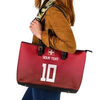 Custom Swiss Football Jersey for The Champions Leather Tote Bag LT03