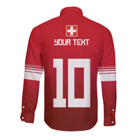 Custom Swiss Football Jersey for The Champions Long Sleeve Button Shirt LT03