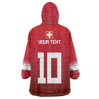 Custom Swiss Football Jersey for The Champions Wearable Blanket Hoodie LT03