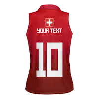 Custom Swiss Football Jersey for The Champions Women Sleeveless Polo Shirt LT03