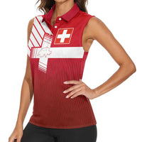 Custom Swiss Football Jersey for The Champions Women Sleeveless Polo Shirt LT03