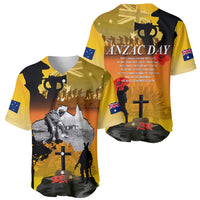 Australia ANZAC Day Baseball Jersey Gallipoli Lest We Forget - Wonder Print Shop