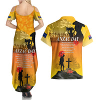 Australia ANZAC Day Couples Matching Summer Maxi Dress and Hawaiian Shirt Gallipoli Lest We Forget - Wonder Print Shop