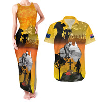 Australia ANZAC Day Couples Matching Tank Maxi Dress and Hawaiian Shirt Gallipoli Lest We Forget - Wonder Print Shop