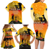 Australia ANZAC Day Family Matching Long Sleeve Bodycon Dress and Hawaiian Shirt Gallipoli Lest We Forget - Wonder Print Shop
