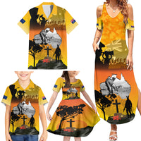 Australia ANZAC Day Family Matching Summer Maxi Dress and Hawaiian Shirt Gallipoli Lest We Forget - Wonder Print Shop