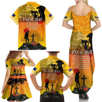 Australia ANZAC Day Family Matching Summer Maxi Dress and Hawaiian Shirt Gallipoli Lest We Forget - Wonder Print Shop