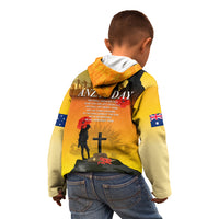 Australia ANZAC Day Kid Hoodie Gallipoli Lest We Forget - Wonder Print Shop