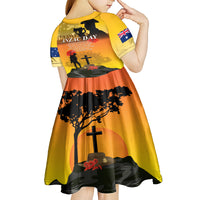 Australia ANZAC Day Kid Short Sleeve Dress Gallipoli Lest We Forget - Wonder Print Shop