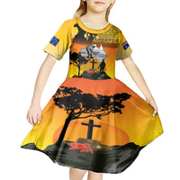 Australia ANZAC Day Kid Short Sleeve Dress Gallipoli Lest We Forget - Wonder Print Shop