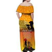 Australia ANZAC Day Off Shoulder Maxi Dress Gallipoli Lest We Forget - Wonder Print Shop