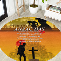 Australia ANZAC Day Round Carpet Gallipoli Lest We Forget