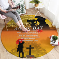 Australia ANZAC Day Round Carpet Gallipoli Lest We Forget
