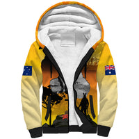 Australia ANZAC Day Sherpa Hoodie Gallipoli Lest We Forget - Wonder Print Shop