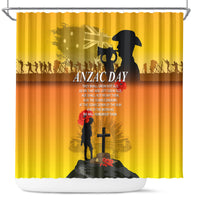 Australia ANZAC Day Shower Curtain Gallipoli Lest We Forget