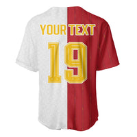 Spain Football 2026 Custom Baseball Jersey La Roja Red and White Split