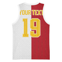 Spain Football 2026 Custom Basketball Jersey La Roja Red and White Split