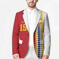 Spain Football 2026 Custom Blazer La Roja Red and White Split