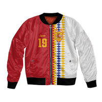 Spain Football 2026 Custom Bomber Jacket La Roja Red and White Split