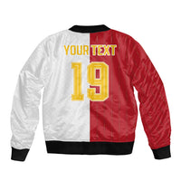 Spain Football 2026 Custom Bomber Jacket La Roja Red and White Split