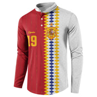 Spain Football 2026 Custom Button Sweatshirt La Roja Red and White Split