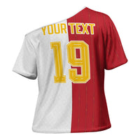 Spain Football 2026 Custom Cross Shoulder Shirt La Roja Red and White Split