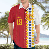 Spain Football 2026 Custom Hawaiian Shirt La Roja Red and White Split