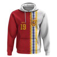 Spain Football 2026 Custom Hoodie La Roja Red and White Split