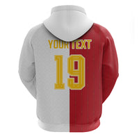 Spain Football 2026 Custom Hoodie La Roja Red and White Split