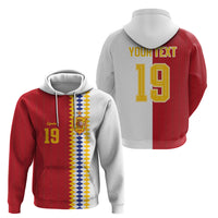 Spain Football 2026 Custom Hoodie La Roja Red and White Split