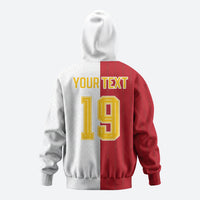 Spain Football 2026 Custom Hoodie La Roja Red and White Split