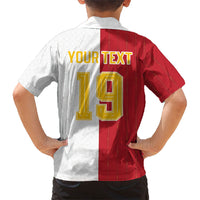 Spain Football 2026 Custom Kid Hawaiian Shirt La Roja Red and White Split