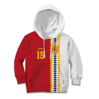 Spain Football 2026 Custom Kid Hoodie La Roja Red and White Split